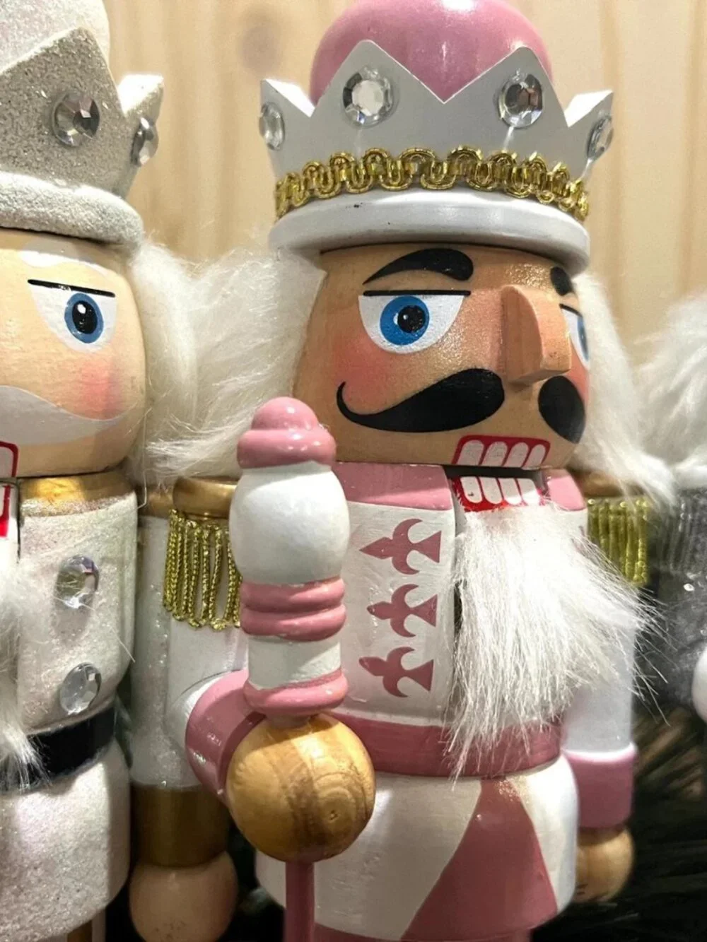 Wood King Nutcracker with Christmas Mantel Decoration Holiday Gift